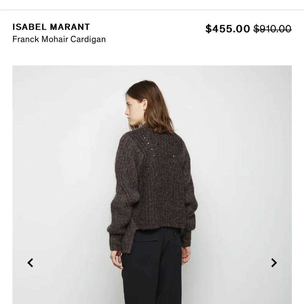 Isabel Marant brown chunky knit cardigan - mohair franck cardigan - Picture 6 of 6